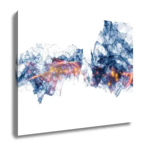 Gallery Wrapped Canvas, Linear Network Wave